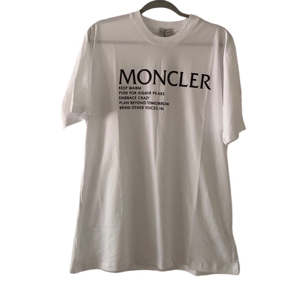 🆕 Moncler Men’s Logo Text T-Shirt - Picture 2 of 11